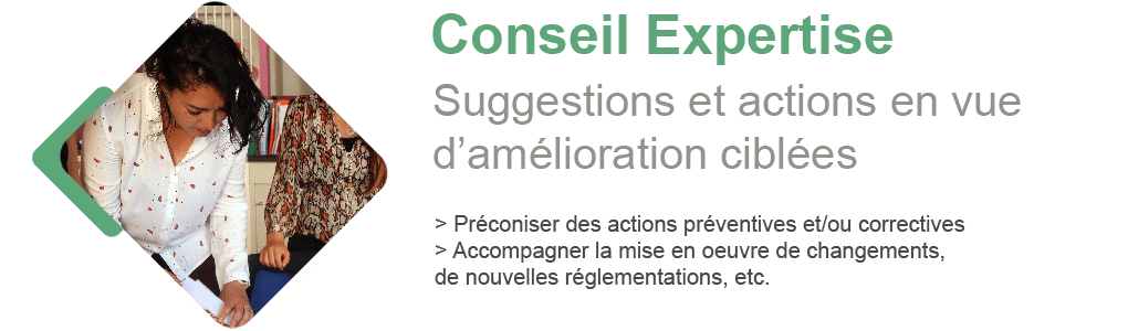 CONSEIL EXPERTISE :Suggestions et actions en vue d'améliorations ciblées